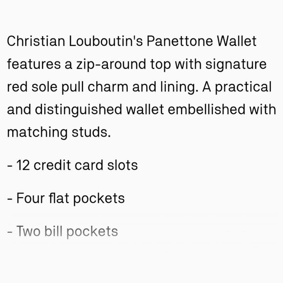 Christian Louboutin PANNETTONE Stud ZIP LONG WALLET BLACK RED SOLE GOLD SILVER - Picture 2 of 10